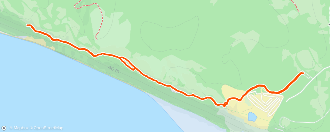 Map of the activity, Earth day bluff run