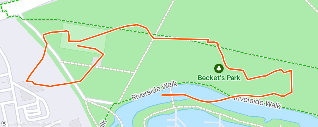 Map of the activity, Gentle plod 🏃🏻‍♀️