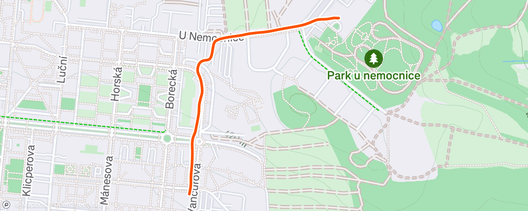 Map of the activity, Morning Walk