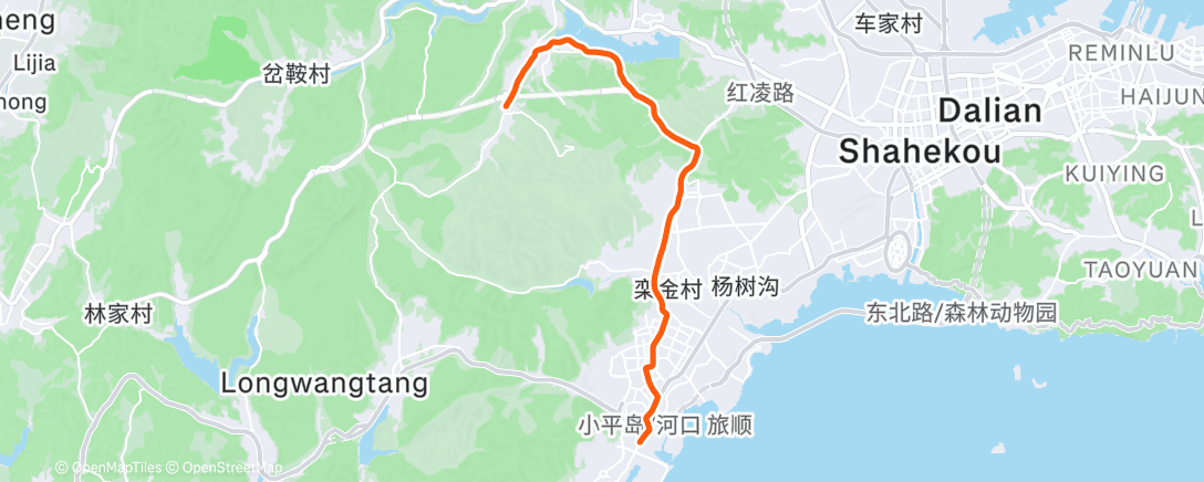 Map of the activity, Afternoon Ride