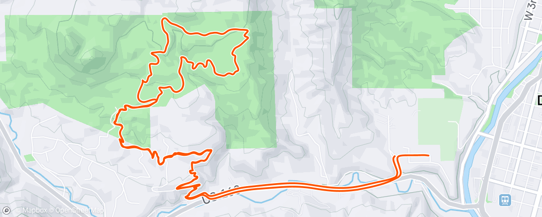 Map of the activity, Afternoon Mountain Bike Ride