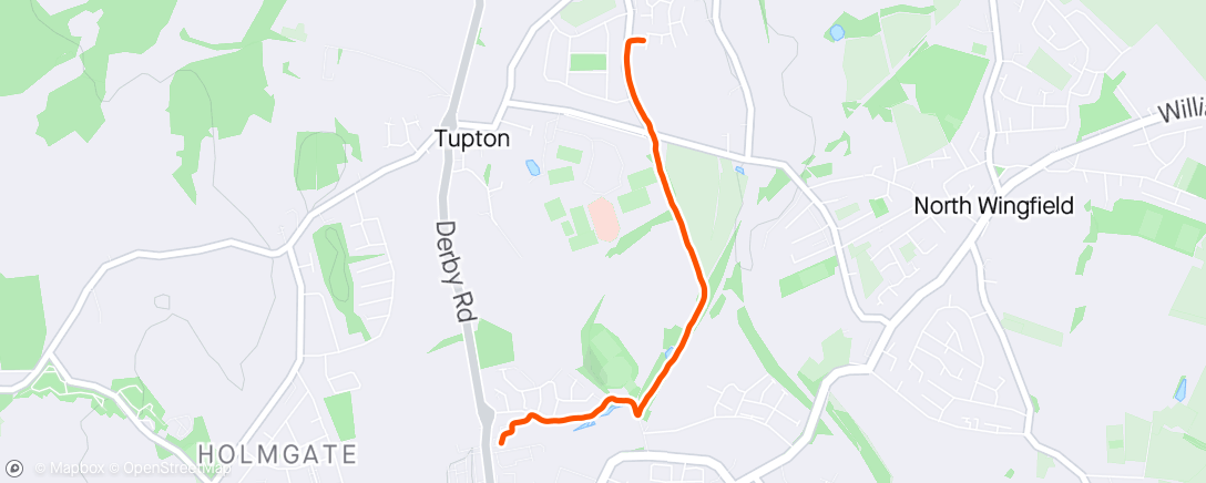 Map of the activity, Trail t' cross