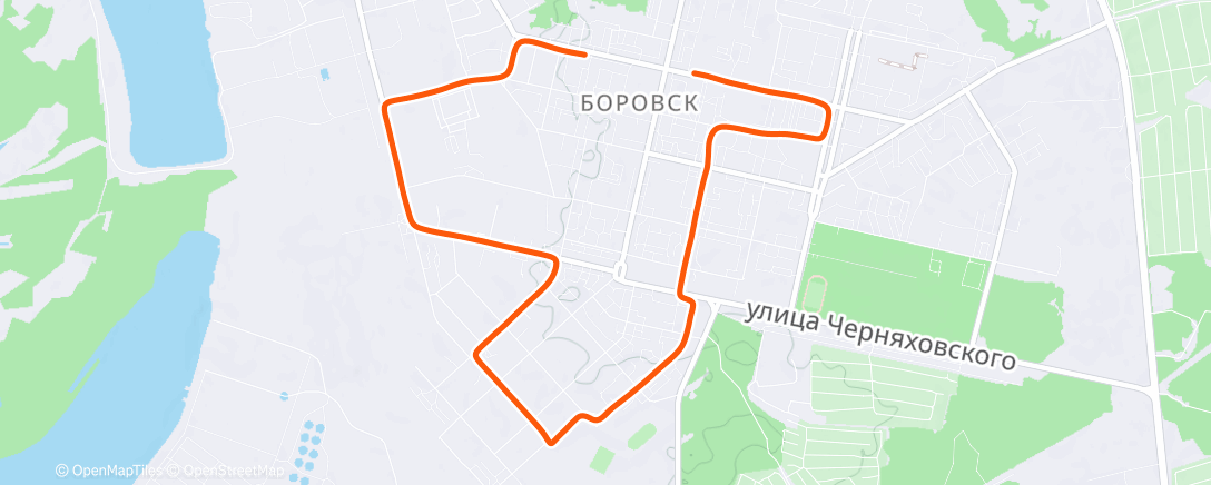 Map of the activity, Evening Run