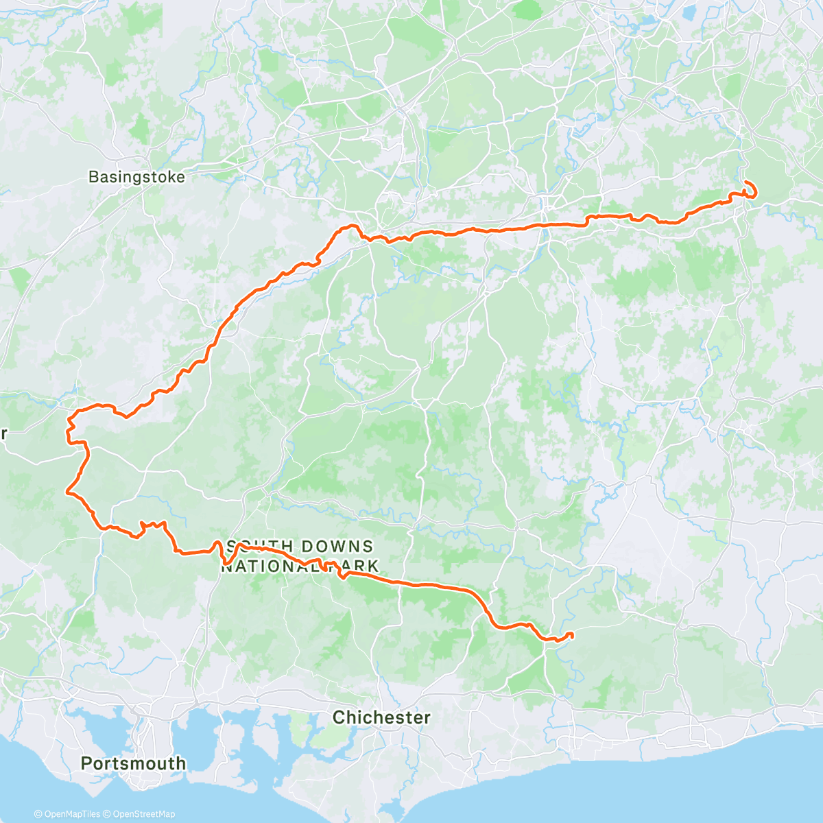 Map of the activity, Winter Downs 100 ☀️ 🥶 🦿