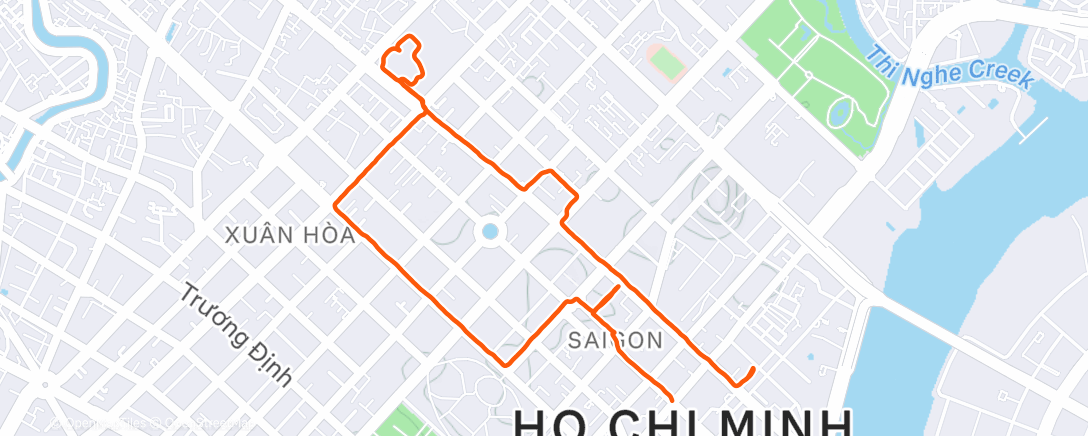 Map of the activity, Morning Run