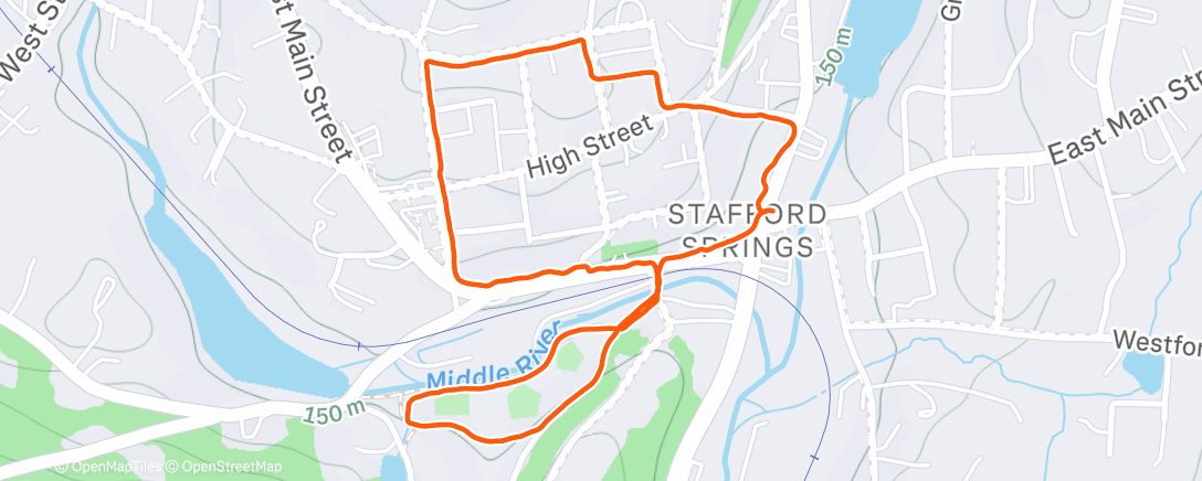 Map of the activity, Afternoon Walk