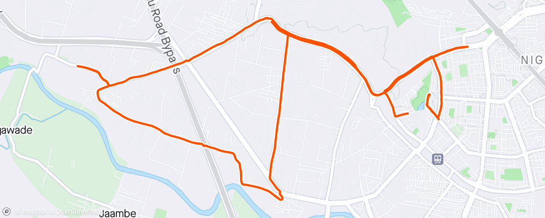 Map of the activity, HM Morning Run