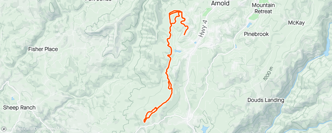 Mapa de la actividad (Gorgeous Morning Mountain Bike Ride. Knat nets came out at the last climb.)