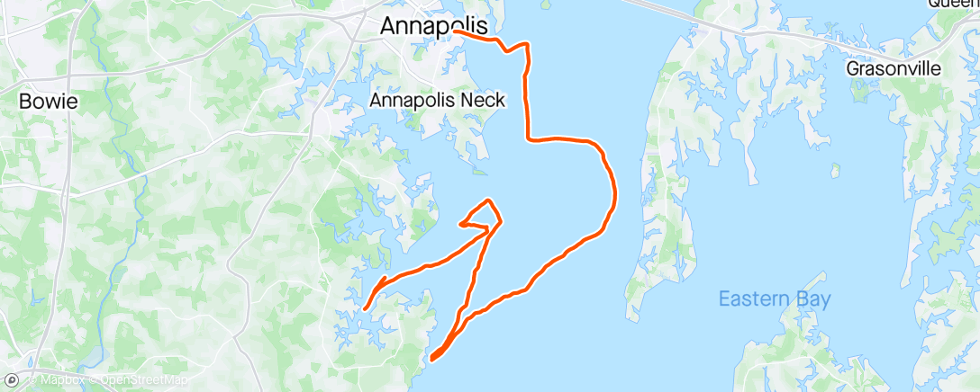 Map of the activity, Morning Sail