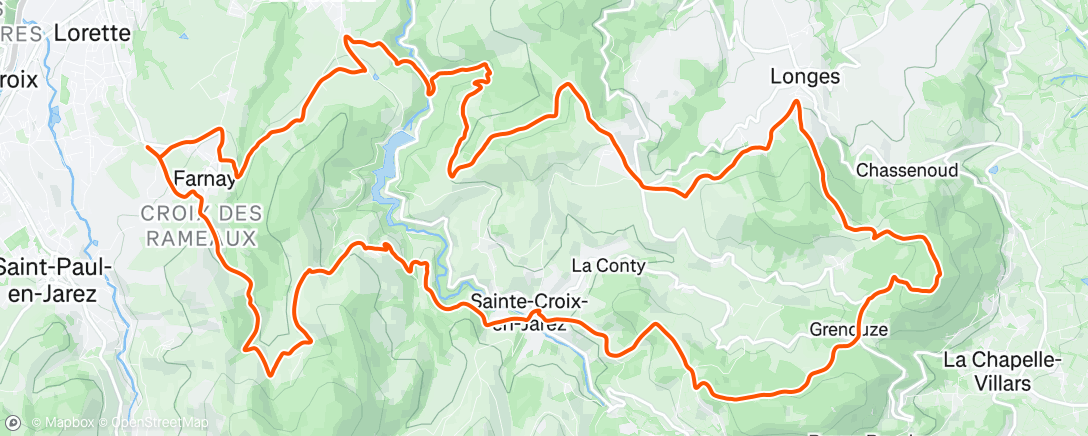 Map of the activity, Sortie VTT le matin