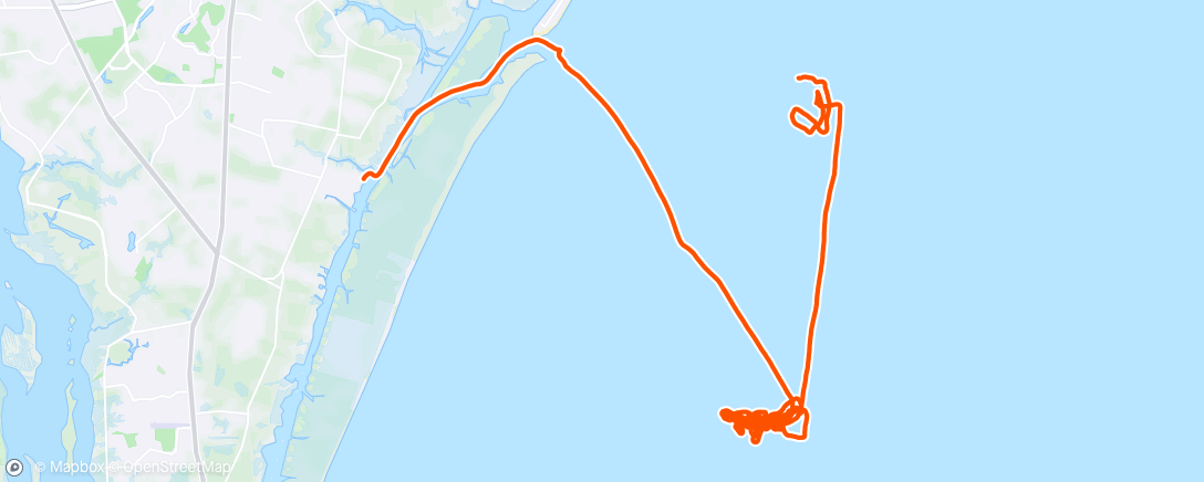 Map of the activity, Wrightsville Bonito fishing.