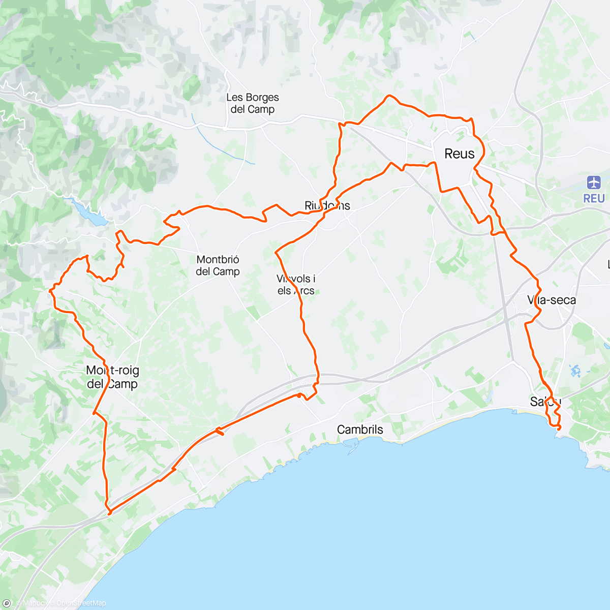 Map of the activity, Gravel pel Baix Camp amb l’Armand ☀️🔝🔝
