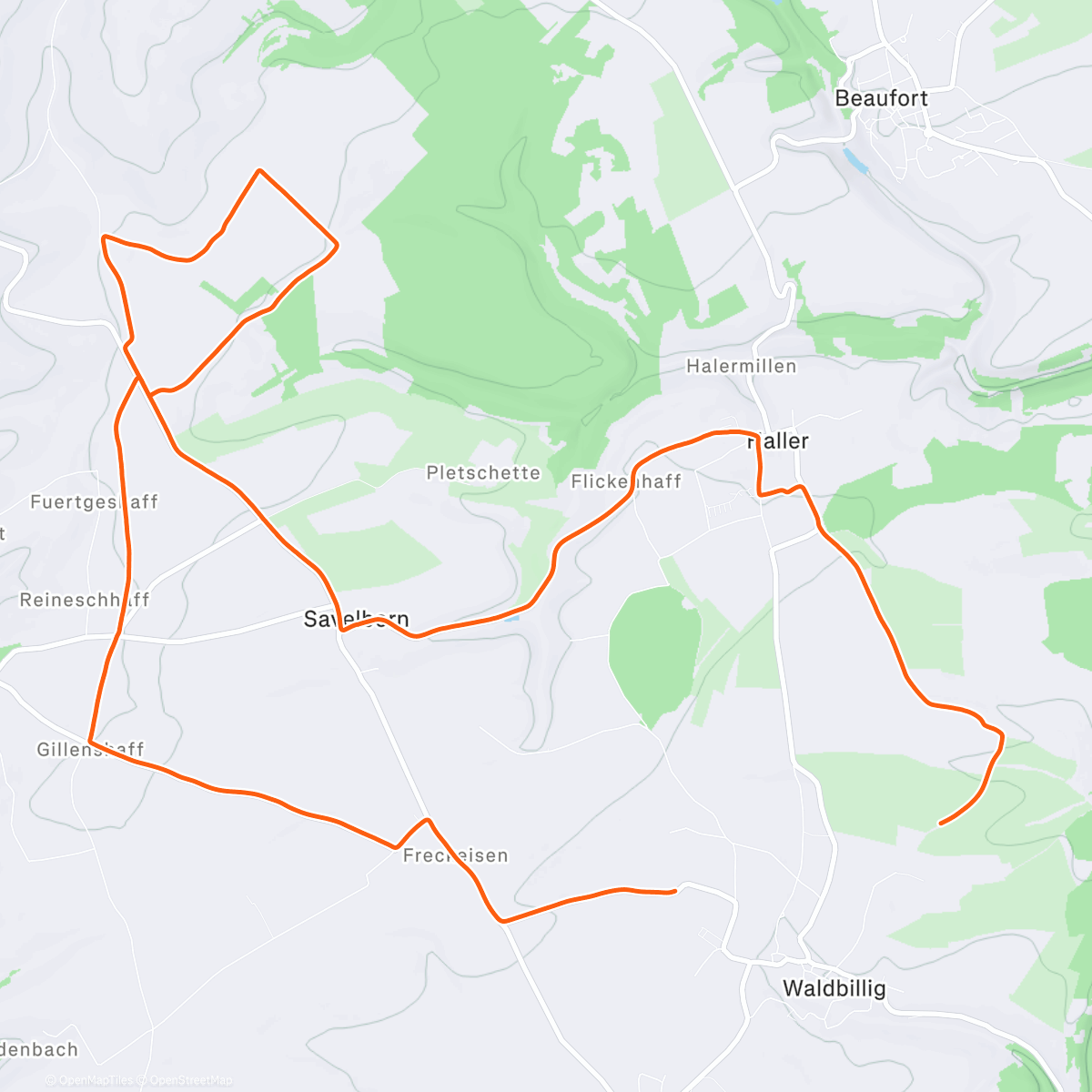 Map of the activity, Mtb-Fahrt am Nachmittag 🥶🌞🎄