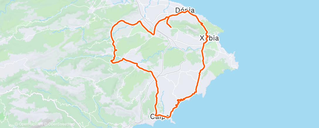 Map of the activity, Morning Ride