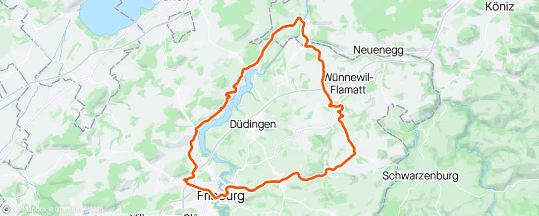 Map of the activity, Afterwork Ride.