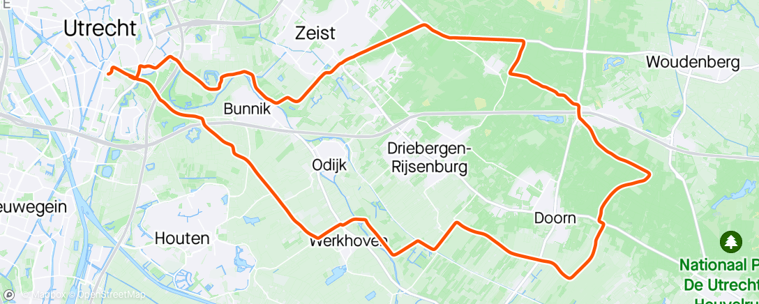 Map of the activity, Losfietsen