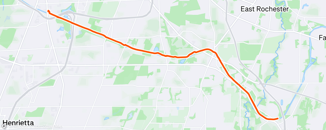 Map of the activity, Evening Ride