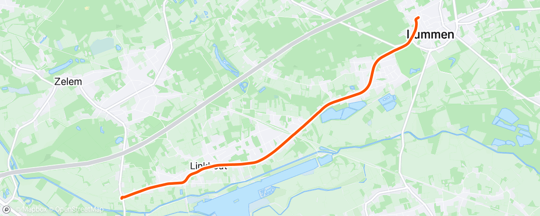 Map of the activity, Night Ride