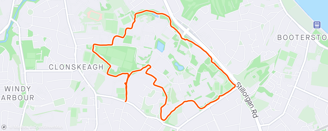 Карта физической активности (Monday Afternoon Run)