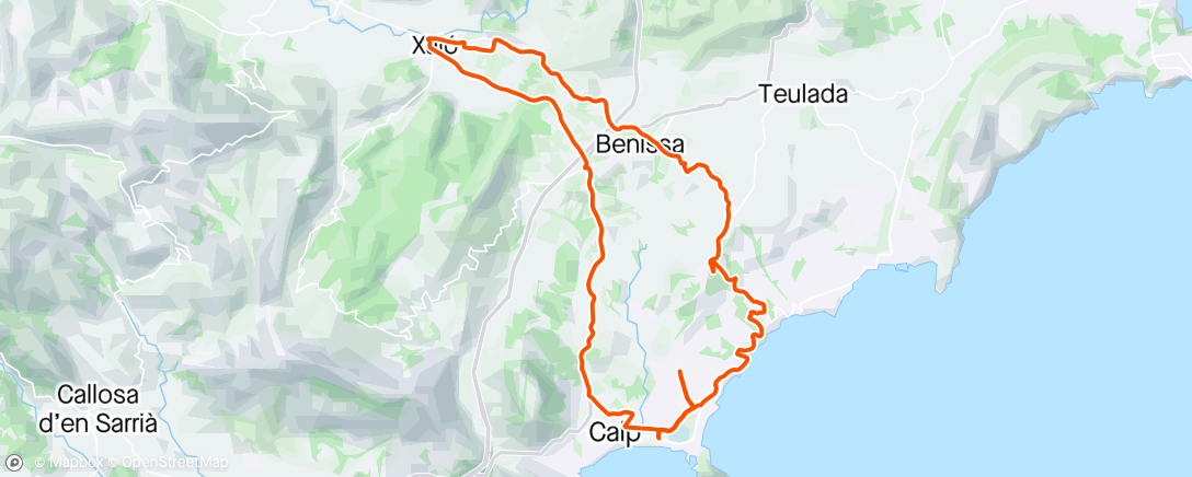 Map of the activity, Velosol ride 🌞🇪🇦