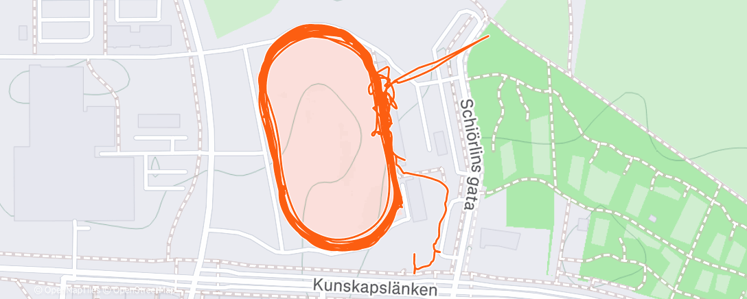 Map of the activity, Lunch Inline Skate