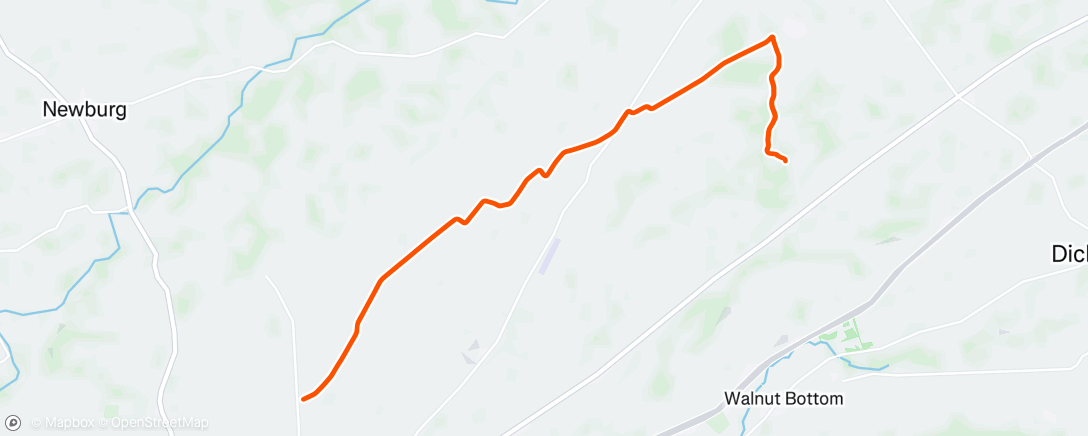 Map of the activity, Evening Ride
