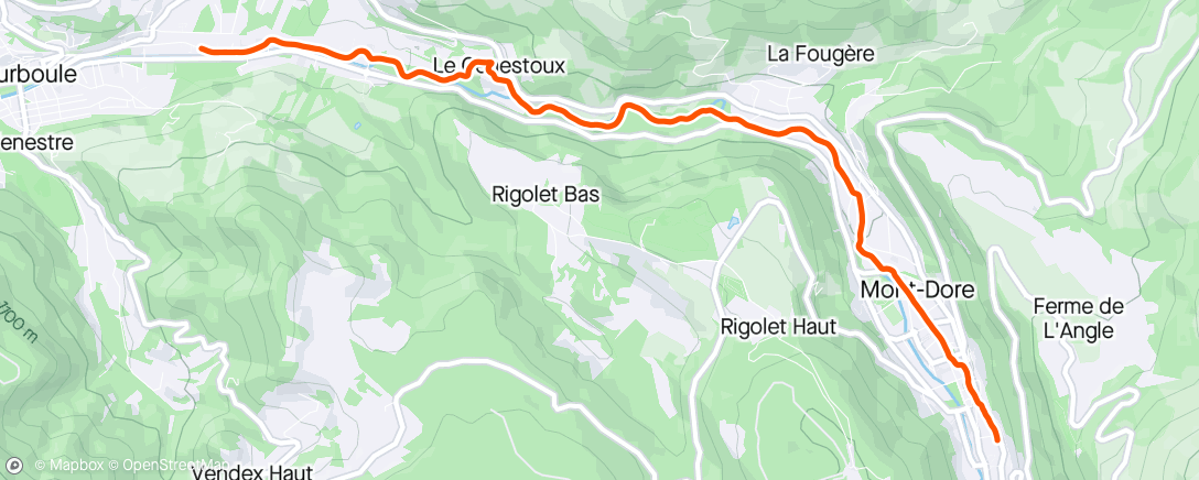 Map of the activity, Afternoon Trail Run