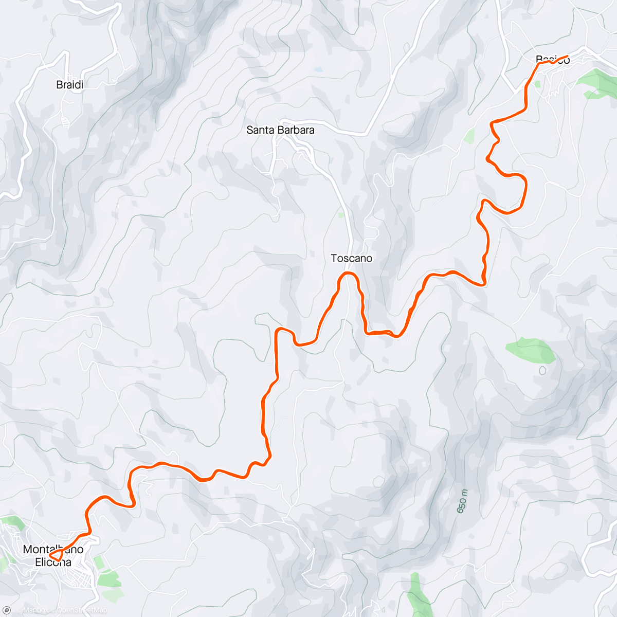 Map of the activity, Giretto dopo 22 giorni di stop