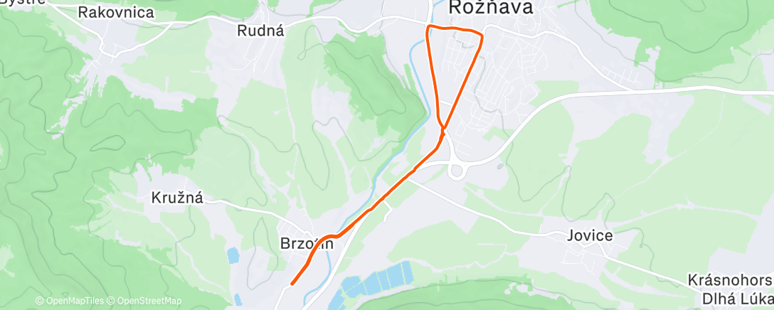 Map of the activity, Lunch Run