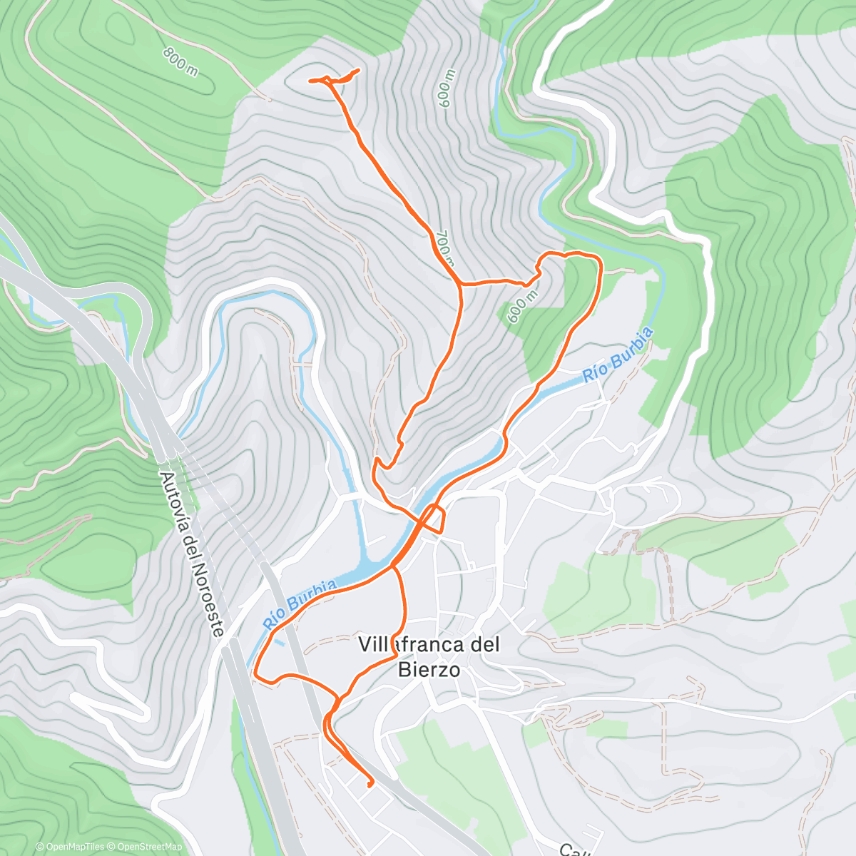 Карта физической активности (Paseo hasta cerro de la rapiña)