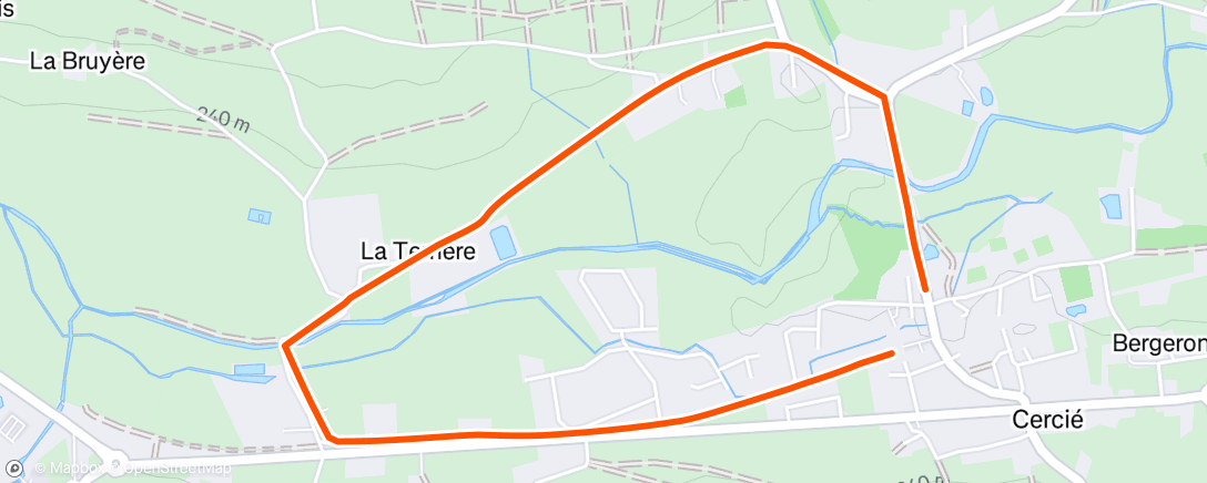 Map of the activity, Footing poussette avec les jujus