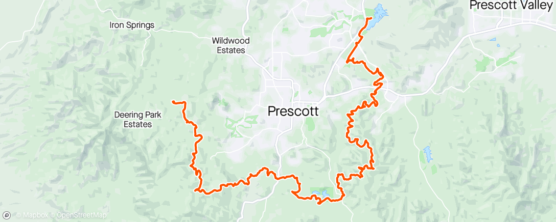 Mapa da atividade, Whiskey Basin Trail Race - 58K