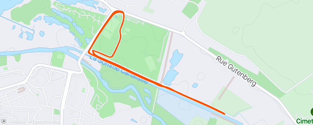 Map of the activity, 10 km des 4 saison 35’43