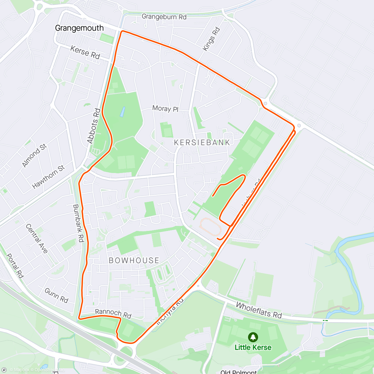 Map of the activity, Round The Houses 10k