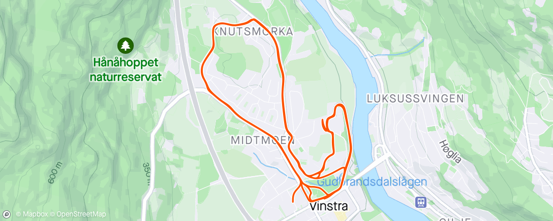 Map of the activity, Runder på Vinstra