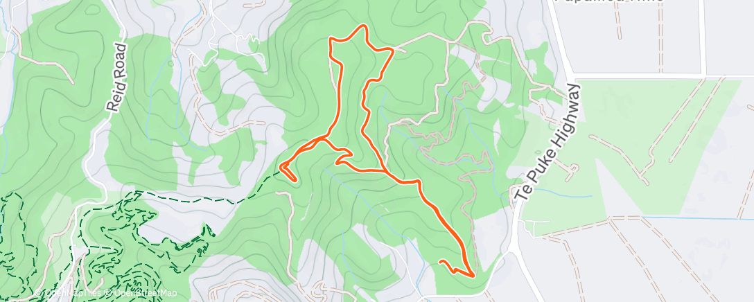 Map of the activity, Morning Trail Run