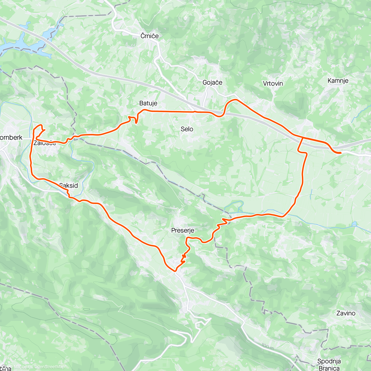Map of the activity, Morning Fast Ride