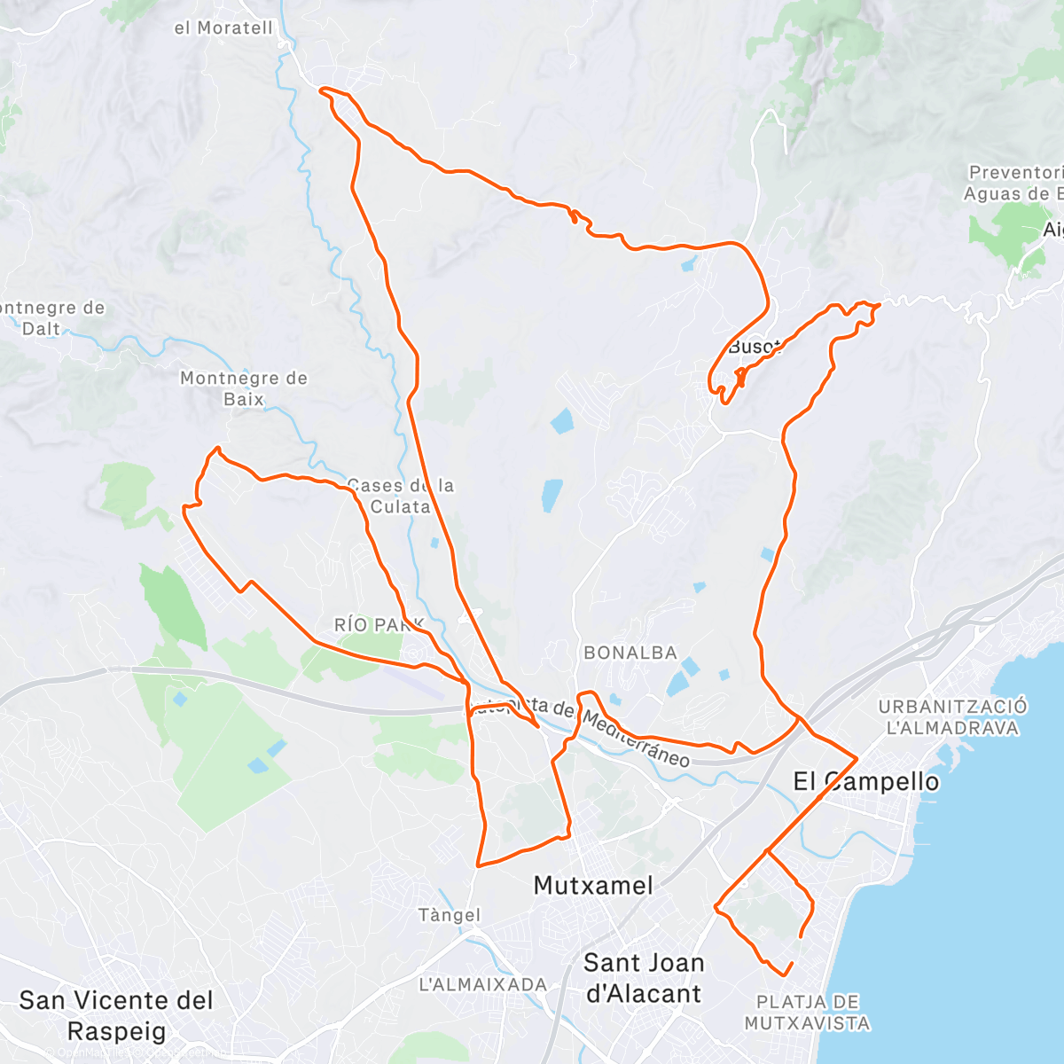 Map of the activity, Morning Ride