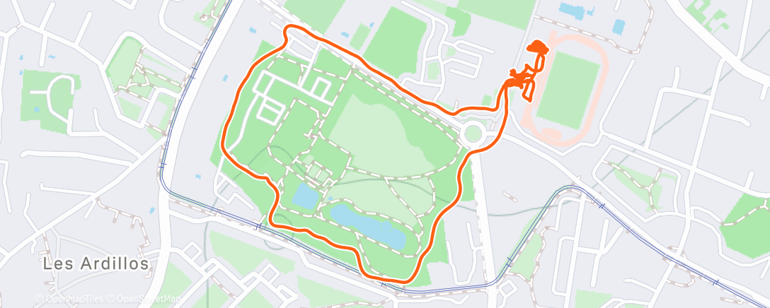 Map of the activity, Renfo SAM trail et une cheville