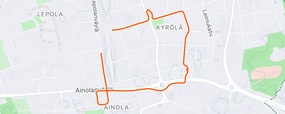 Map of the activity, Afternoon Ride