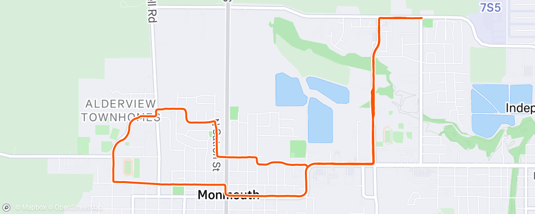 Map of the activity, Morning Run