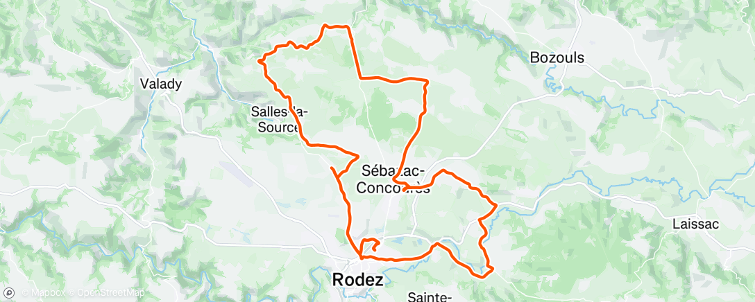 Map of the activity, Afternoon Ride