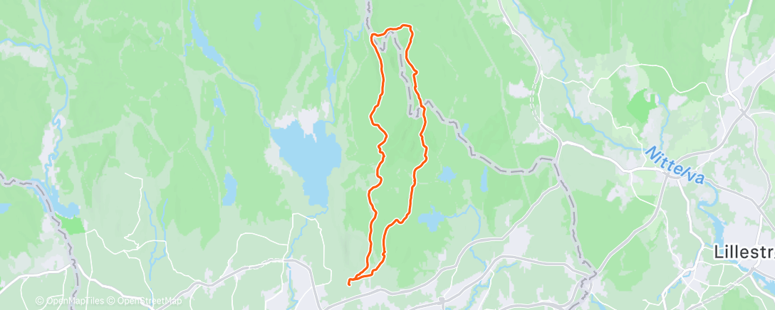 Map of the activity, Småstier i Lillomarka