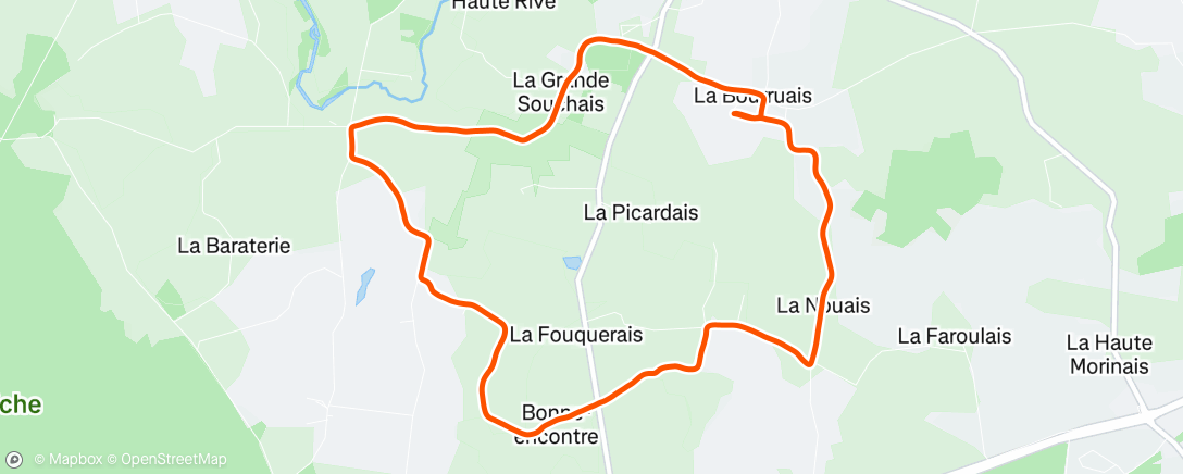 Map of the activity, Footing sous la pluie