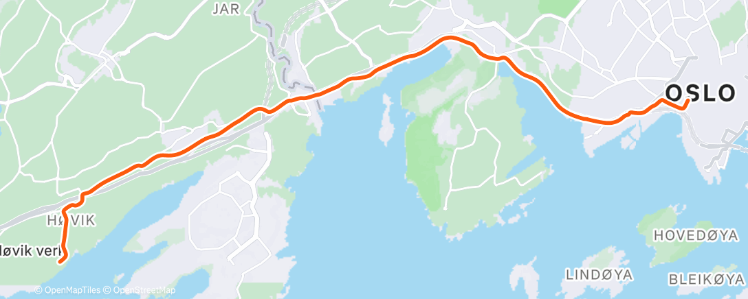Map of the activity, Evening Ride