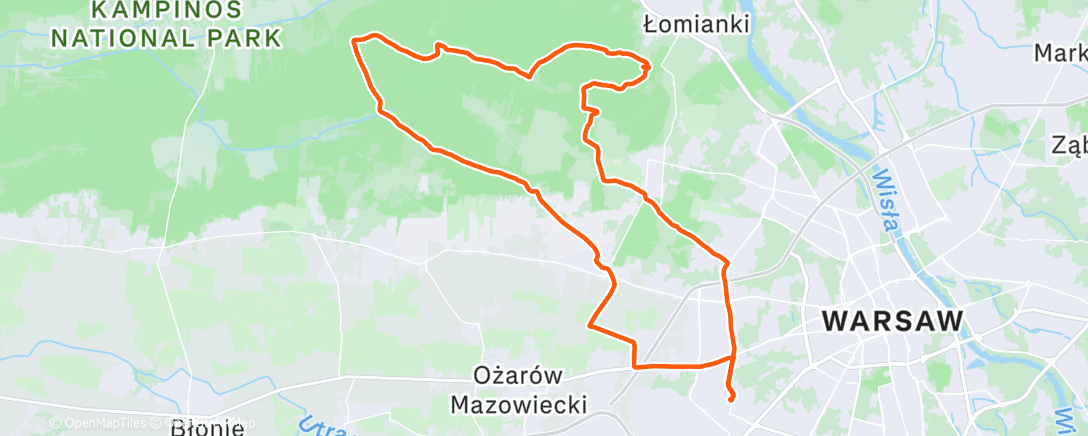 Map of the activity, Morning Ride