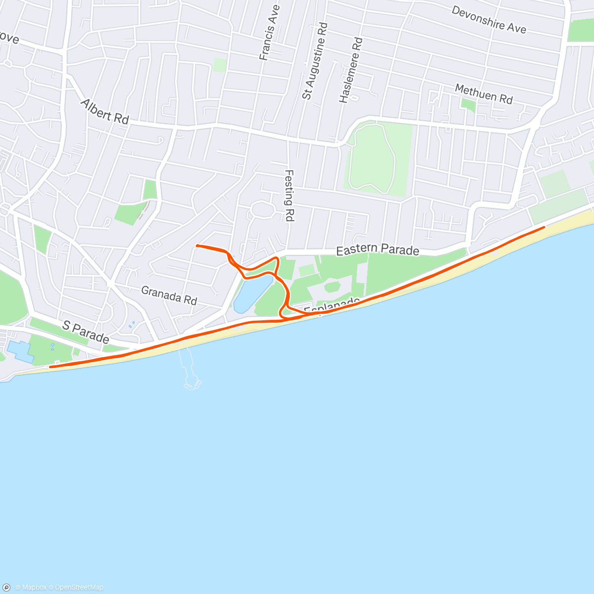 Mapa de la actividad (Rest Day Run with Col and Jas)