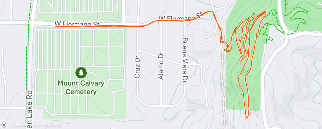 Map of the activity, Lunch Run