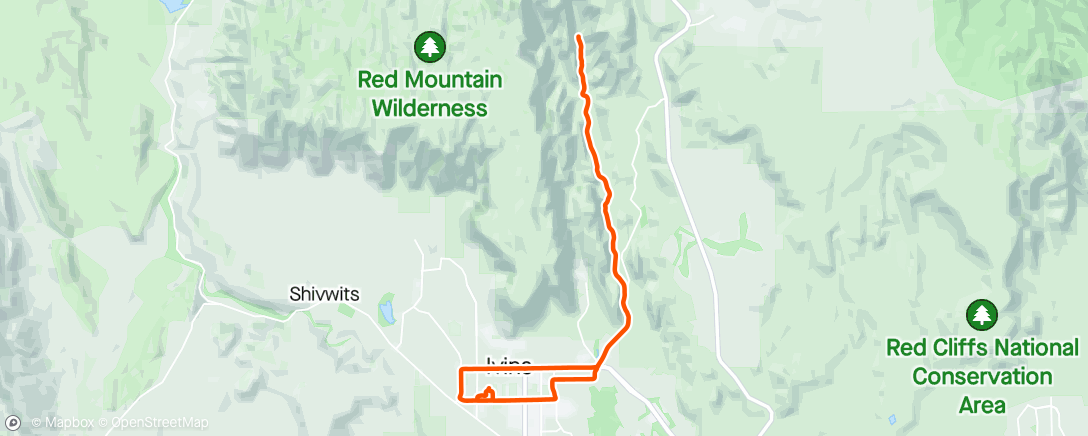 Map of the activity, West Canyon Road