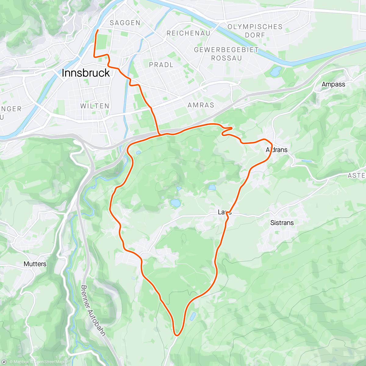 Map of the activity, Zwift - The Rollercoaster in Innsbruck